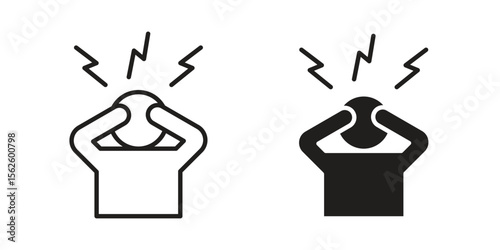 Anxiety icon vector collection. vector stock symbol illustrations
