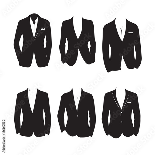 blazer silhouette set, Black & White silhouette set