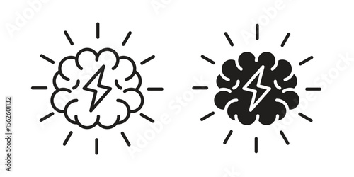 Brainstorm icon vector collection. vector stock symbol illustrations