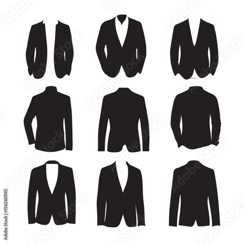 blazer silhouette set, Black & White silhouette set