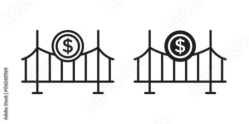 Bridging loan icon vector collection. vector stock symbol illustrations