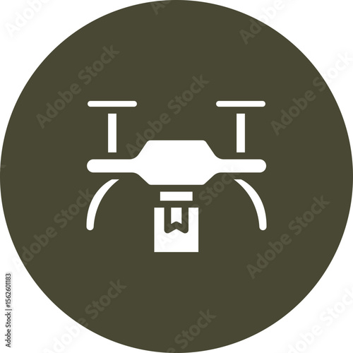 Drone Delivery Vector Icon Design