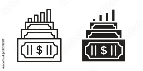 capital gain icon vector collection. vector stock symbol illustrations