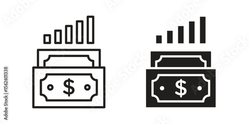 capital gain icon vector collection. vector stock symbol illustrations