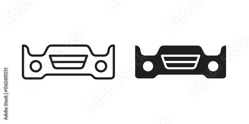 Car bumper icon vector collection. vector stock symbol illustrations