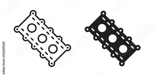 Car gasket icon vector collection. vector stock symbol illustrations