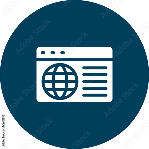 Web Browser Vector Icon Design