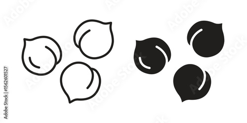 Chickpeas hummus icon vector collection. vector stock symbol illustrations