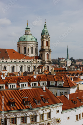 Wallpaper Mural Baroque Church and Rooftops in Prague City Center Torontodigital.ca