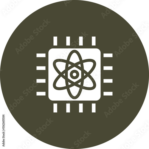 Quantum Computing Vector Icon Design