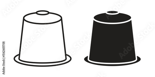 Coffee capsule icon vector collection. vector stock symbol illustrations