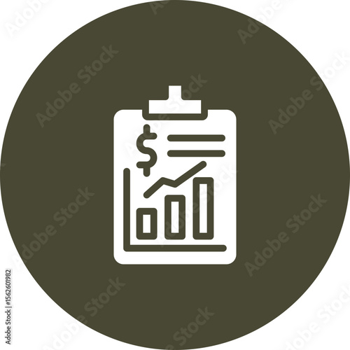 Bar Chart Vector Icon Design