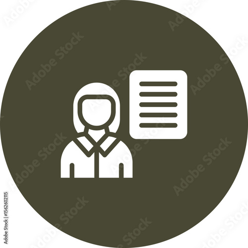 Secretary Vector Icon Design
