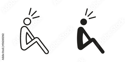 Depression icon vector collection. vector stock symbol illustrations