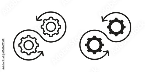 Devops icon vector collection. vector stock symbol illustrations