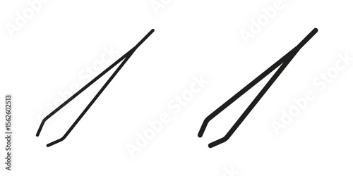 Eyebrow tweezers icon vector collection. vector stock symbol illustrations