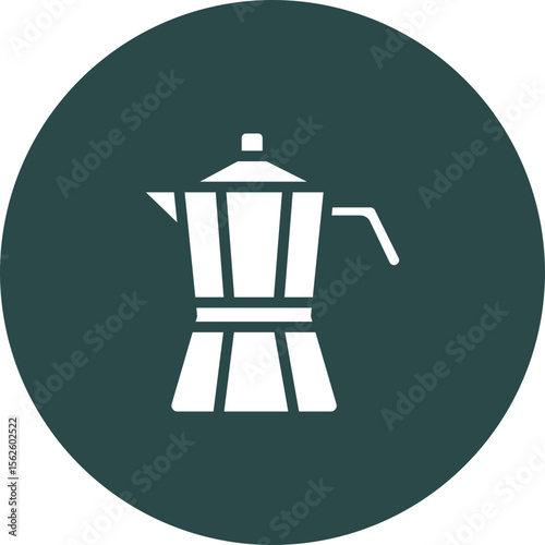 Moka Pot Vector Icon Design