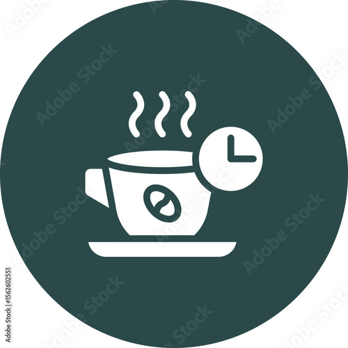 Coffee Time Vector Icon Design