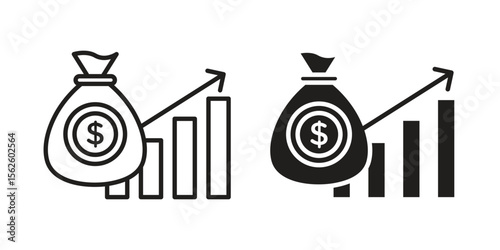 Fiscal policy icon vector collection. vector stock symbol illustrations