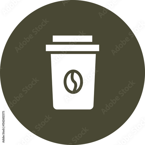 Paper Cup Vector Icon Design