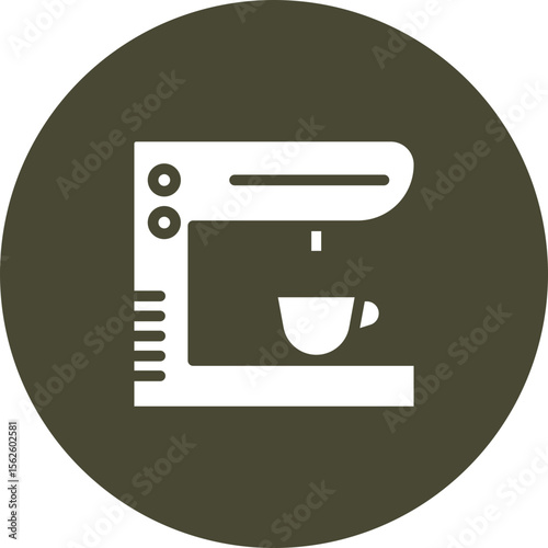 Coffee Maker Machine Vector Icon Design