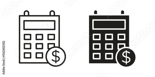 Fiscal year icon vector collection. vector stock symbol illustrations