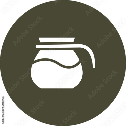 Coffee Pot Vector Icon Design
