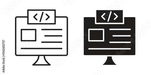 Front end icon vector collection. vector stock symbol illustrations