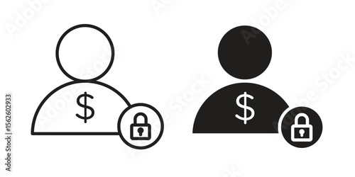 Guarantor icon vector collection. vector stock symbol illustrations