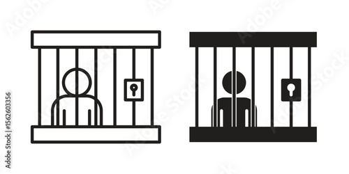 Jail icon vector collection. vector stock symbol illustrations