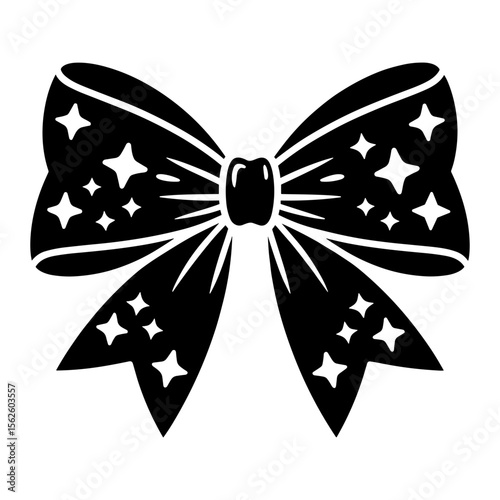 Cheer Bow with Stars