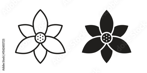 Magnolia icon vector collection. vector stock symbol illustrations