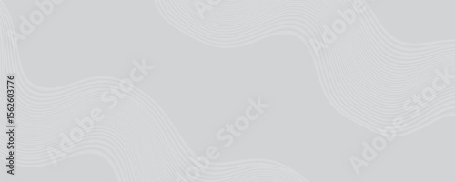 Abstract Black smooth wave on a white background. Dynamic sound wave. Design element. Vector illustration.
