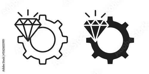 Operational excellence icon vector collection. vector stock symbol illustrations