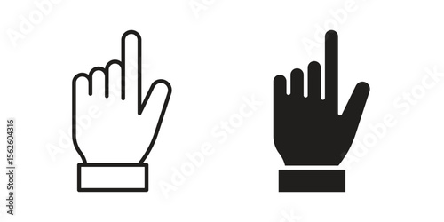 Pointing hand icon vector collection. vector stock symbol illustrations