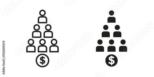 Ponzi scheme icon vector collection. vector stock symbol illustrations