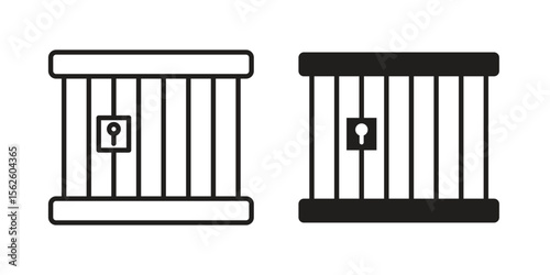 Prison icon vector collection. vector stock symbol illustrations