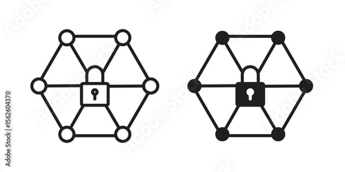 Private network icon vector collection. vector stock symbol illustrations