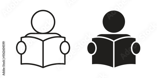 Reading icon vector collection. vector stock symbol illustrations