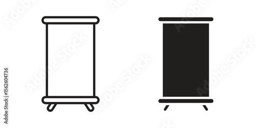 Roll up banners icon vector collection. vector stock symbol illustrations
