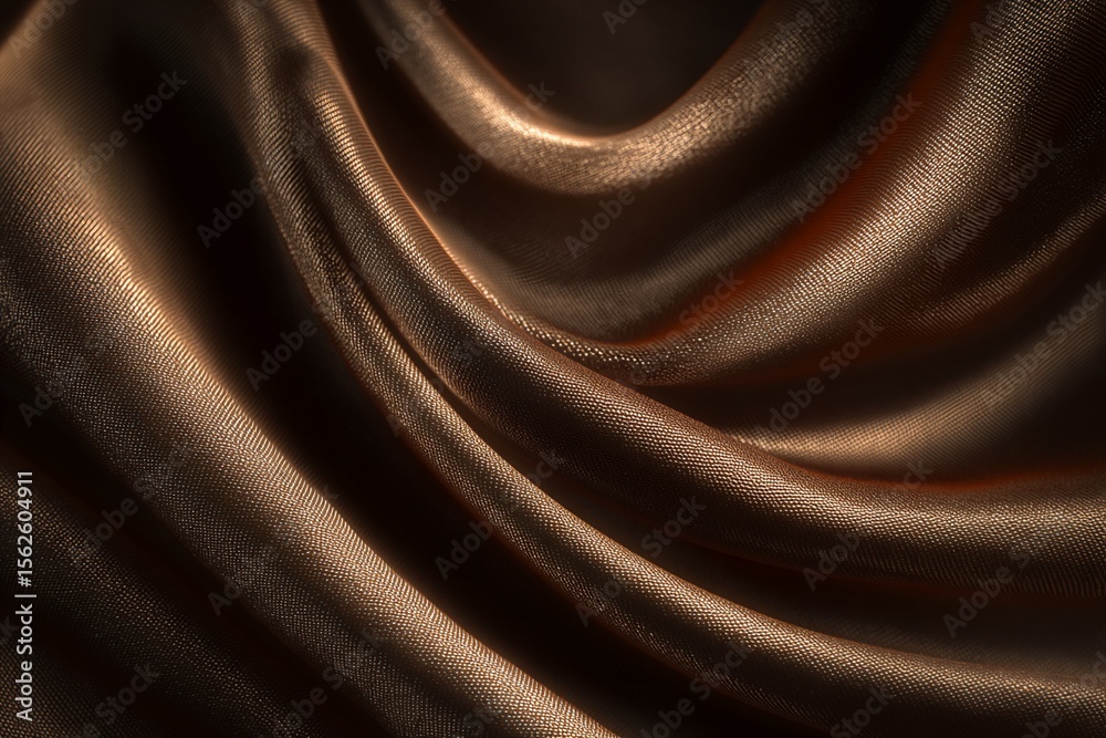 Fototapeta premium Draped Bronze Fabric Texture