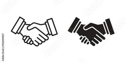 Shake hands icon vector collection. vector stock symbol illustrations
