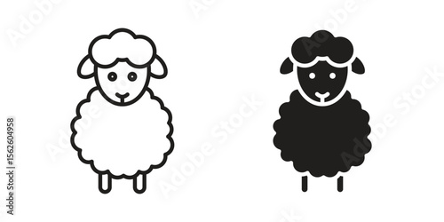 Sheep icon vector collection. vector stock symbol illustrations