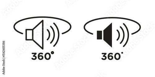 Surround sound icon vector collection. vector stock symbol illustrations