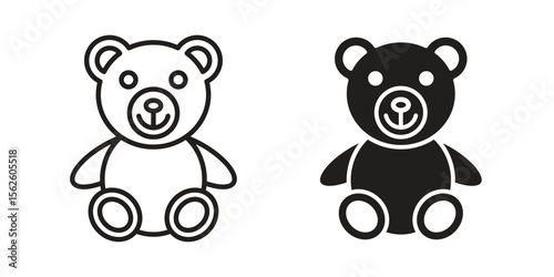 Teddy bear icon vector, Symbol, logo illustrations