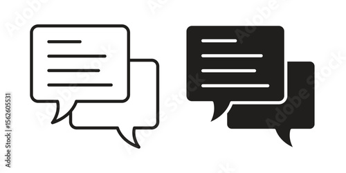 Text chat icon vector collection. vector stock symbol illustrations