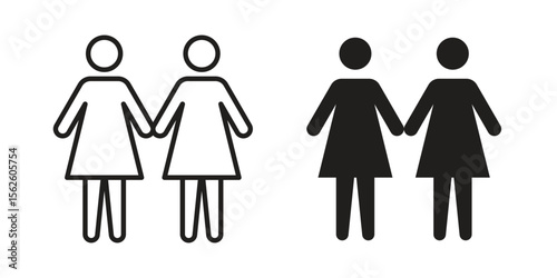 Twin icon vector collection. vector stock symbol illustrations