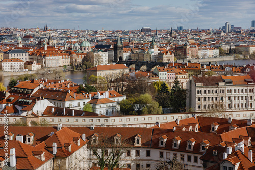 Wallpaper Mural Panoramic View of Prague Cityscape with Vltava River Torontodigital.ca