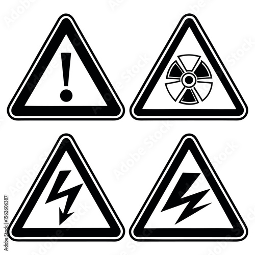 Hazard Warning Signs Safety Symbols