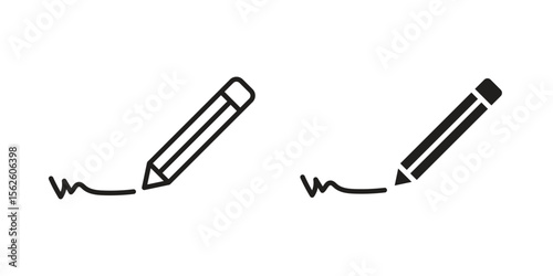 Write icon vector collection. vector stock symbol illustrations